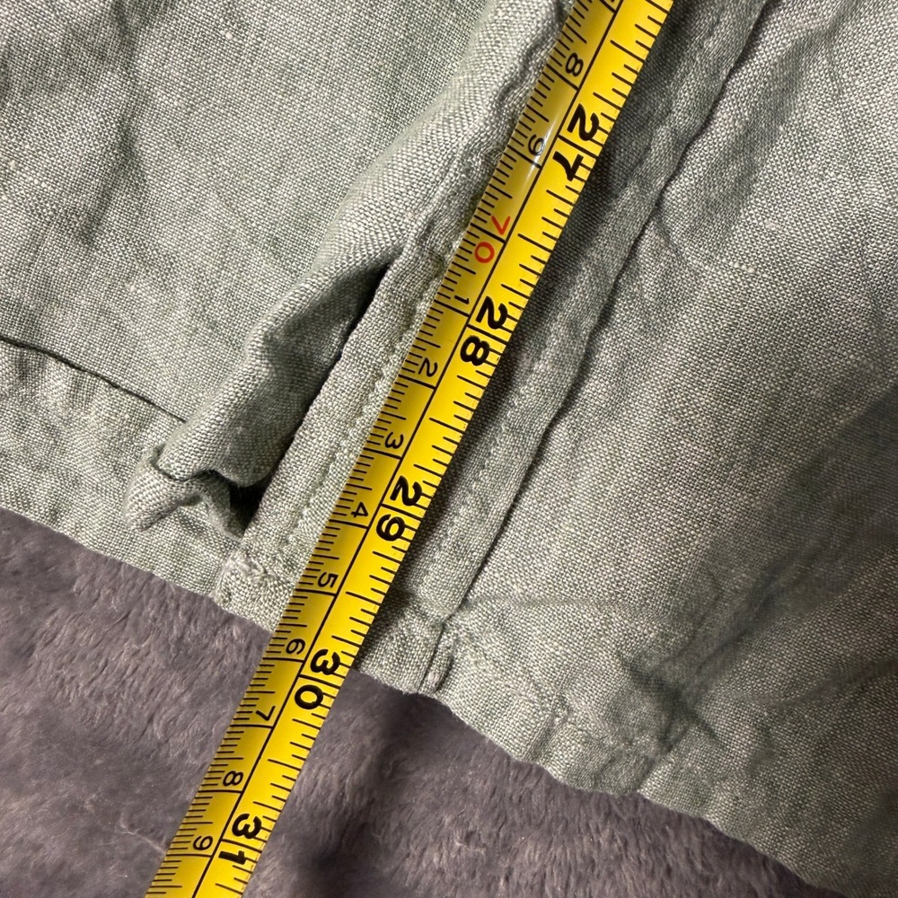 Orvis Mens‎ XXL Sage Green 100% Linen Short Sleeve Button Down Shirt Classic Fit - Picture 5 of 6